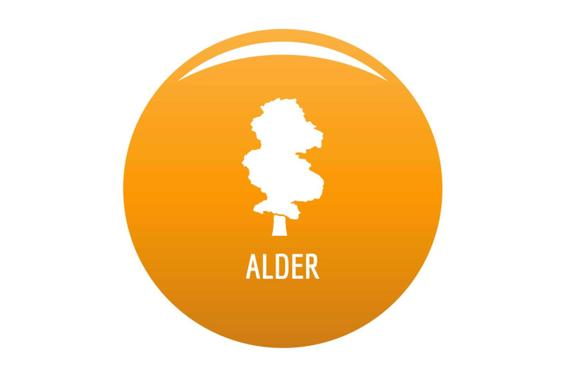 alder-tree-icon-vector-orange