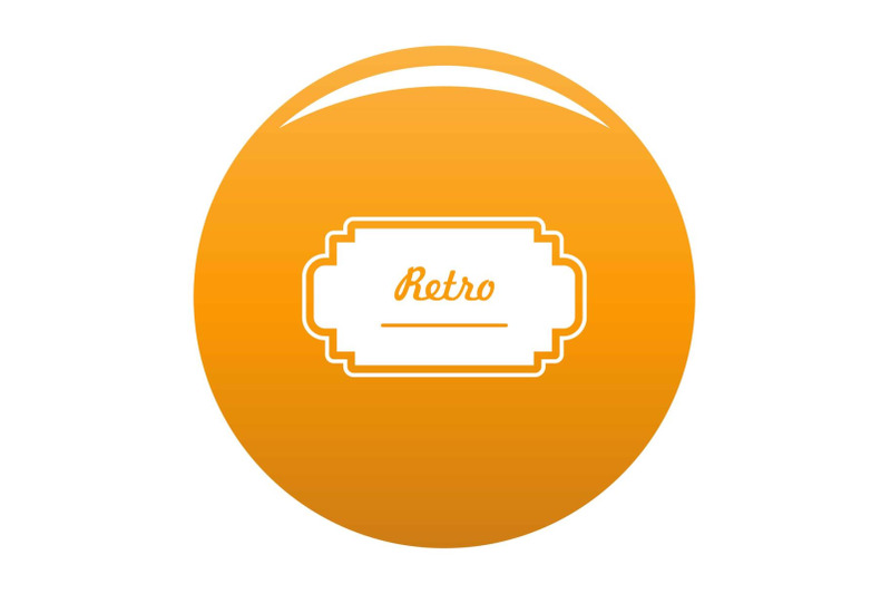 old-label-icon-vector-orange