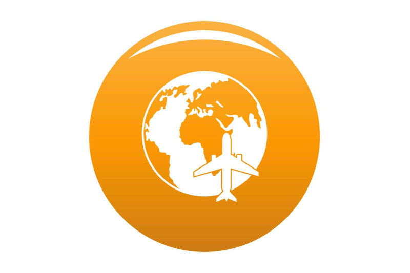 world-tourism-icon-vector-orange