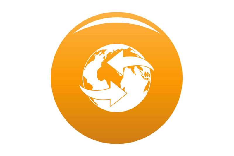 moving-earth-icon-vector-orange