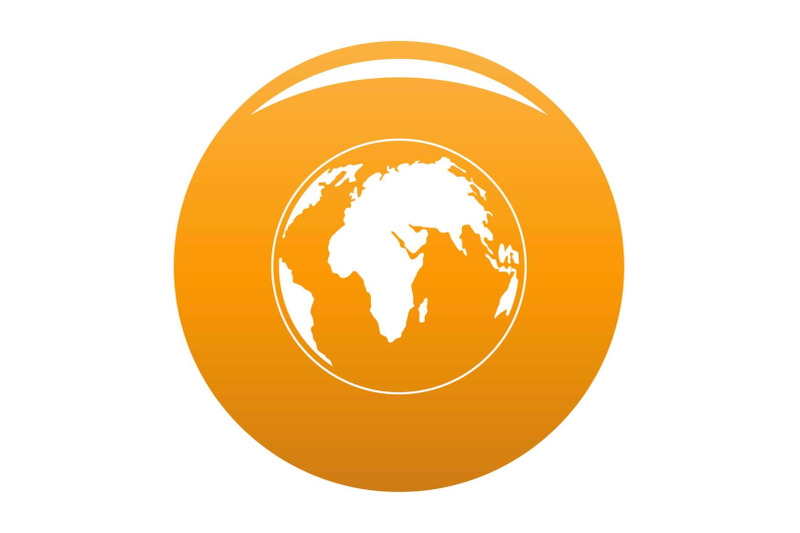 round-planet-icon-vector-orange
