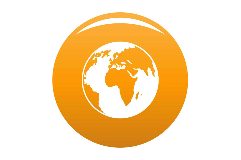 our-planet-icon-vector-orange