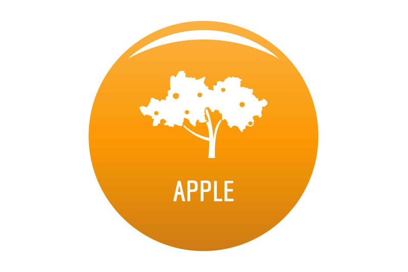 apple-tree-icon-vector-orange