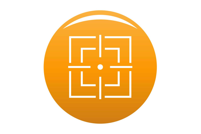 focusing-icon-vector-orange