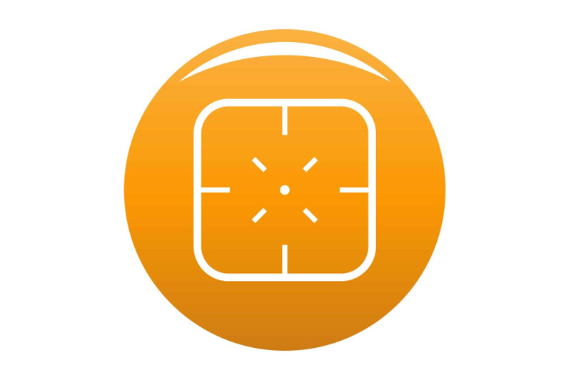 military-objective-icon-vector-orange