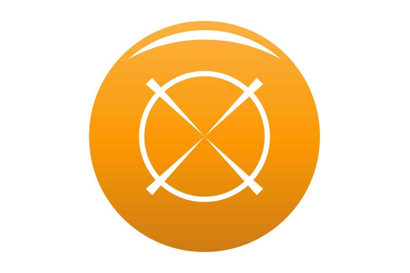 military-radar-icon-vector-orange