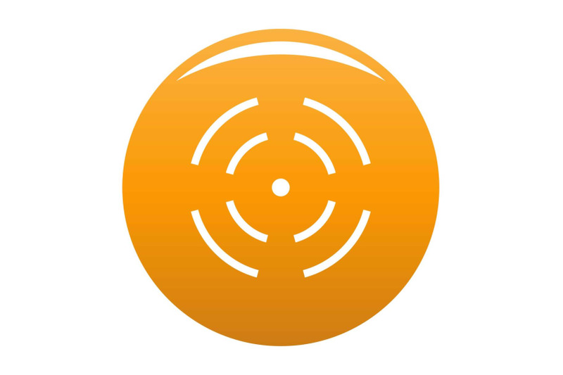point-radar-icon-vector-orange