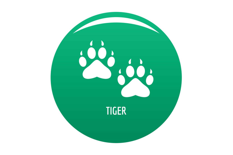 tiger-step-icon-vector-green