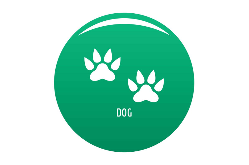 dog-step-icon-vector-green