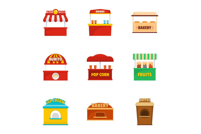 holiday-shop-icons-set-cartoon-style