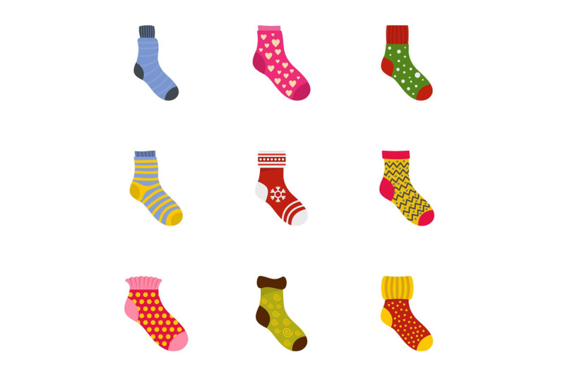 toe-icons-set-cartoon-style