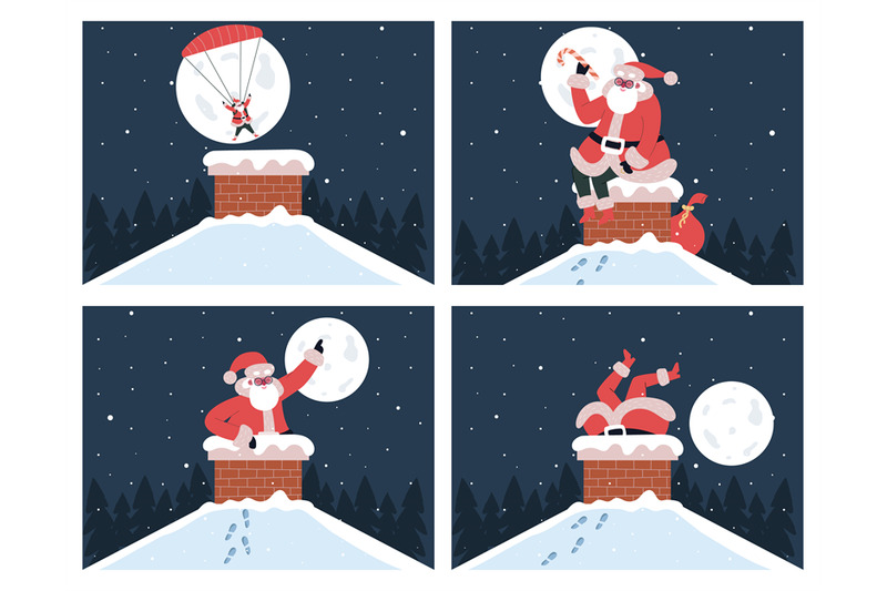 santa-claus-in-chimney-cute-santa-claus-stuck-in-chimney-and-dives-to