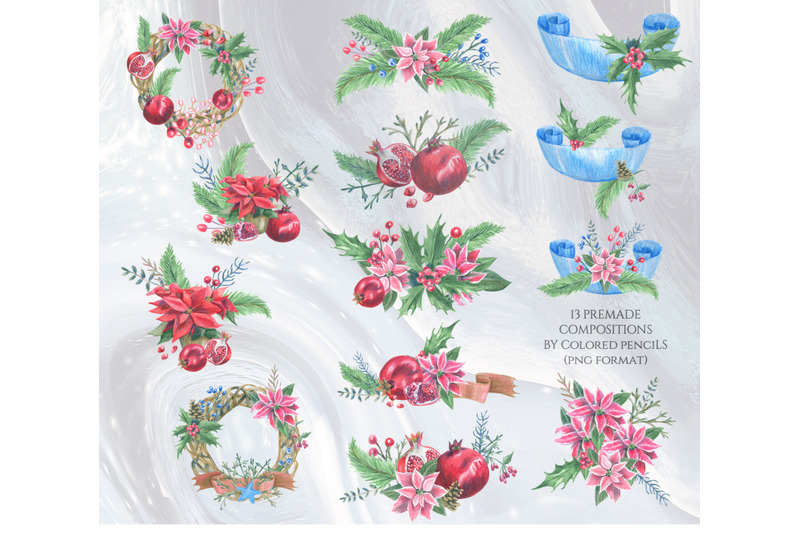 christmas-floral-clipart-merry-christmas-png