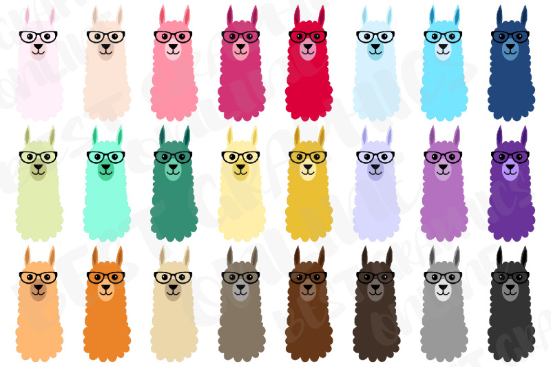 llama-clipart-graphics-alpaca-llamas-clipart-graphic-set