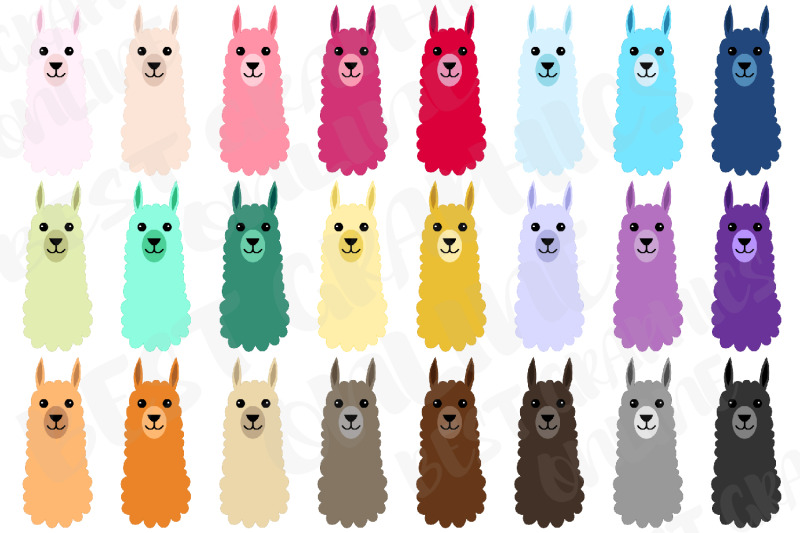 llama-clipart-graphics-alpaca-llamas-clipart-graphic-set