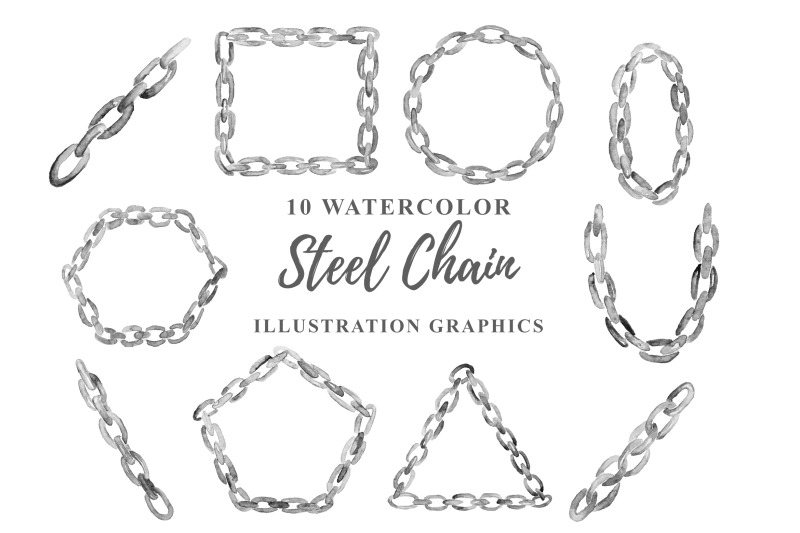 10-watercolor-steel-chain-illustration-graphics