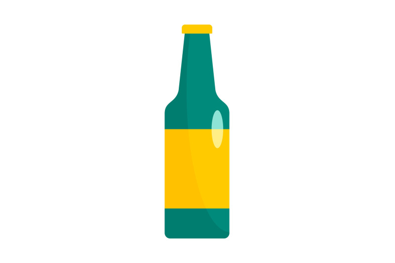 green-bottle-of-beer-icon-flat-style