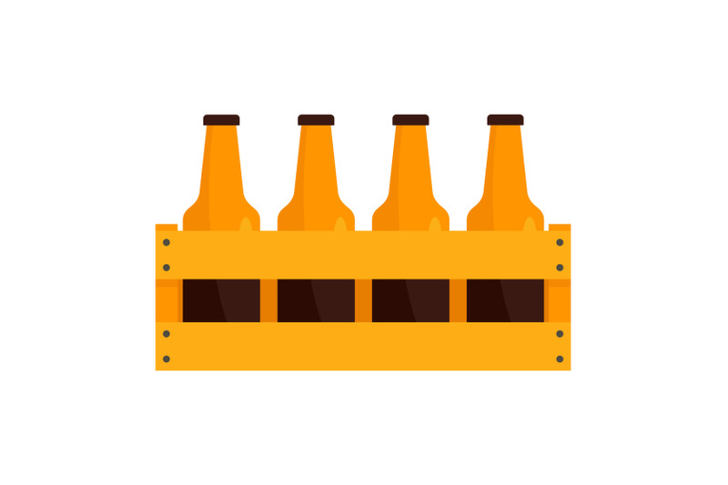 basket-of-bottle-beer-icon-flat-style