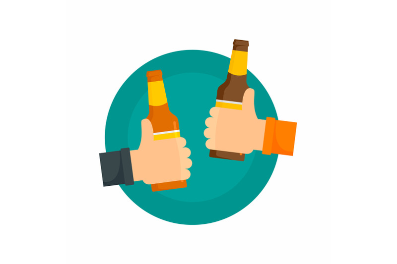 two-hands-and-beer-bottles-background-flat-style