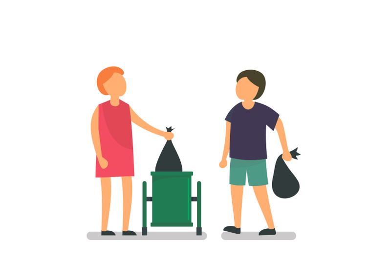 people-throw-garbage-concept-background-flat-style