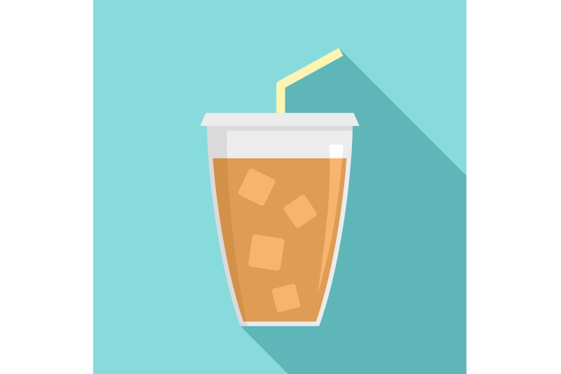 ice-cappuccino-icon-flat-style