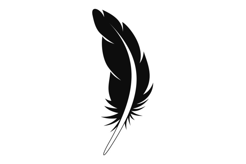 tattoo-feather-icon-simple-style