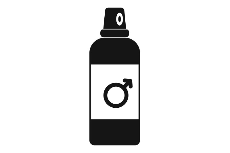 male-contraceptive-spray-icon-simple-style