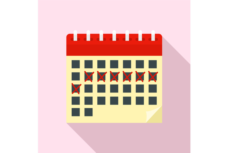 contraceptive-calendar-icon-flat-style