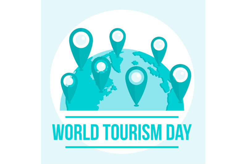 international-tourism-day-background-flat-style