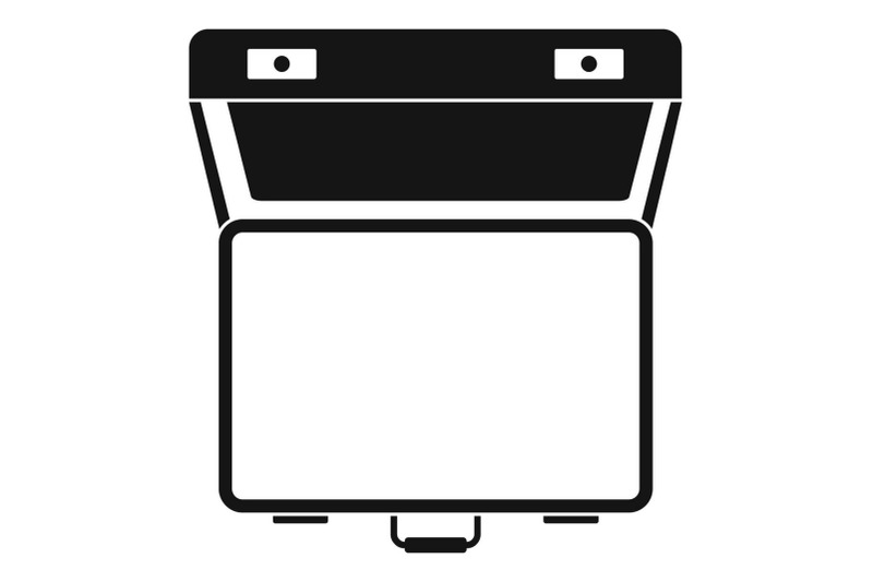 open-suitcase-icon-simple-style