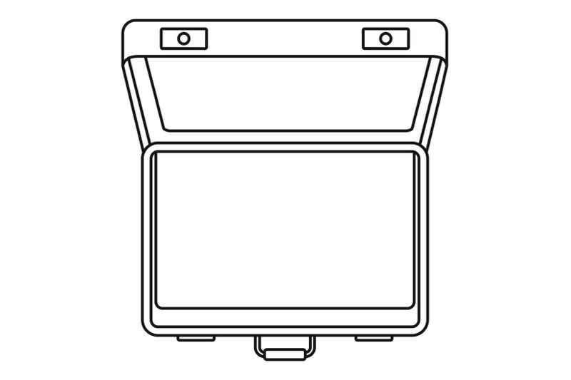 open-suitcase-icon-outline-style