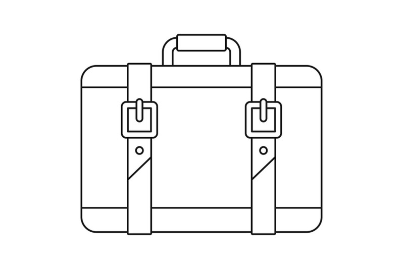 trip-leather-bag-icon-outline-style