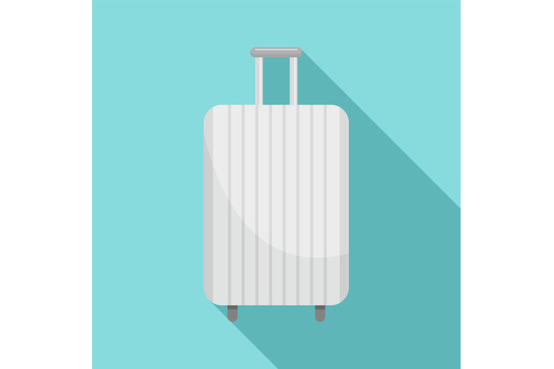 white-travel-bag-icon-flat-style