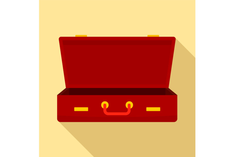 leather-suitcase-icon-flat-style