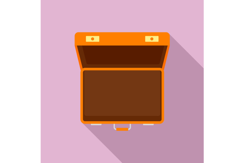 open-suitcase-icon-flat-style