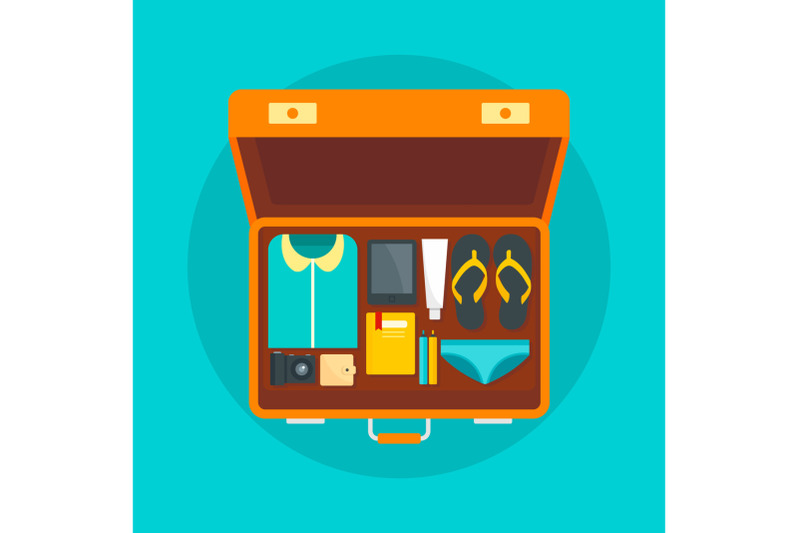 suitcase-ready-for-sea-concept-background-flat-style