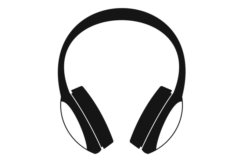 retro-headphones-icon-simple-style