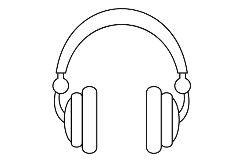 wired-headphones-icon-outline-style