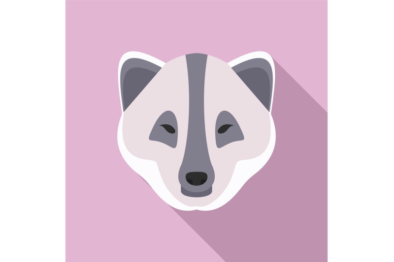 polar-fox-icon-flat-style