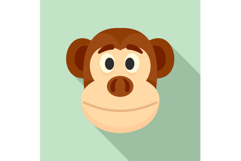 monkey-head-icon-flat-style