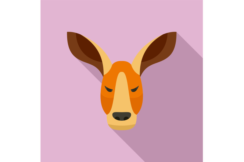 kangaroo-icon-flat-style