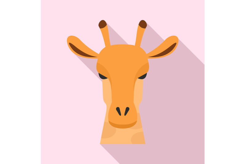 giraffe-head-icon-flat-style