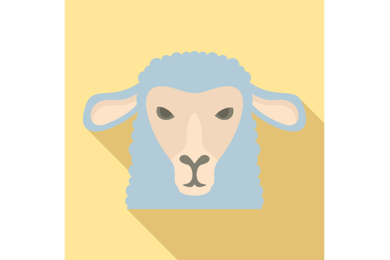 sheep-head-icon-flat-style