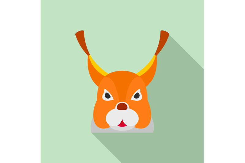 squirrel-head-icon-flat-style