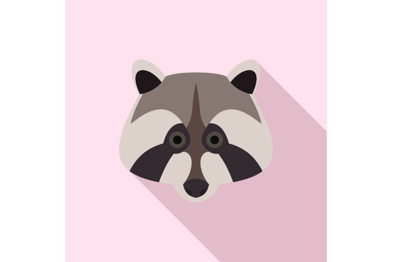 raccoon-icon-flat-style
