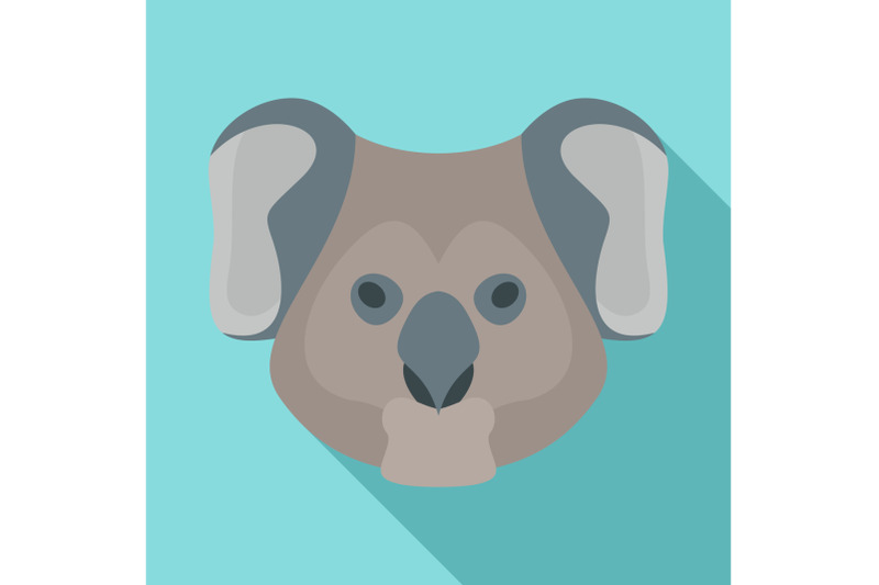 koala-head-icon-flat-style