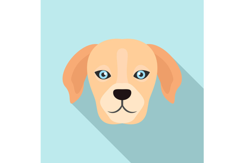 dog-head-icon-flat-style