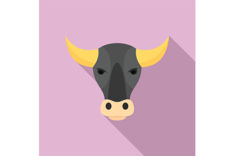 bull-head-icon-flat-style