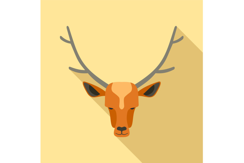 forest-deer-icon-flat-style