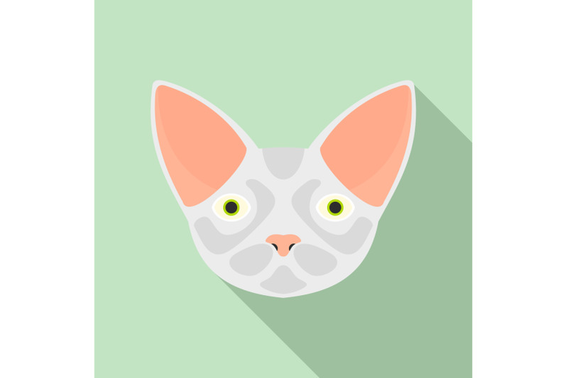 cat-head-icon-flat-style